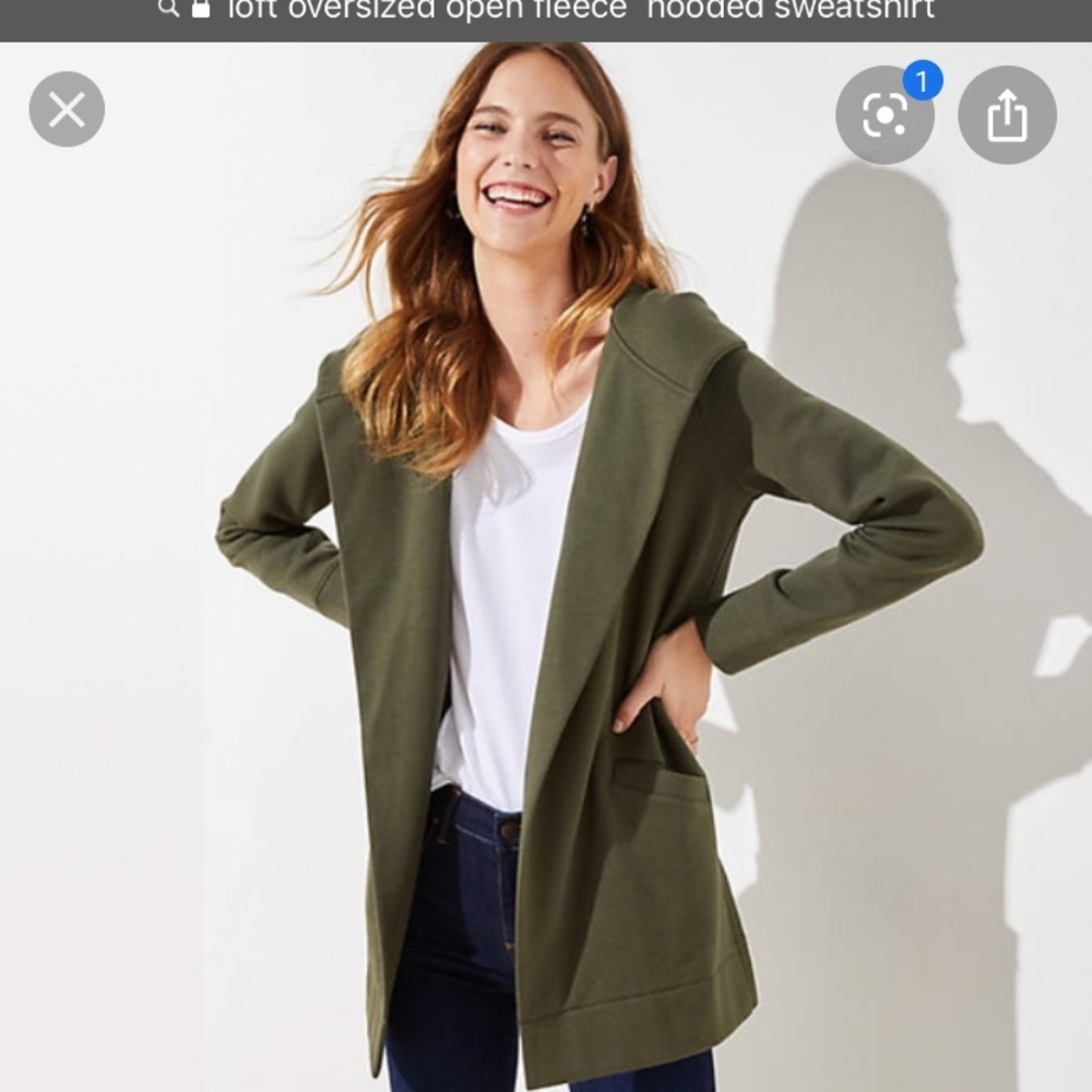 Loft Open Front Hooded Cardigan
